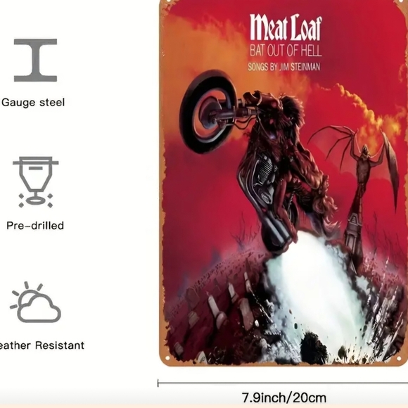 Meatloaf Aluminum Decorative Sign - Picture 2 of 5